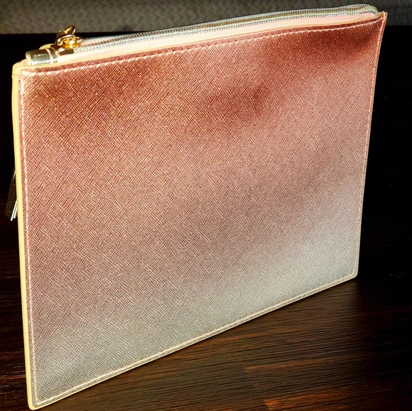 NWOT Michael Kors Rose Gold Ombre Pouch - Picture 3 of 4